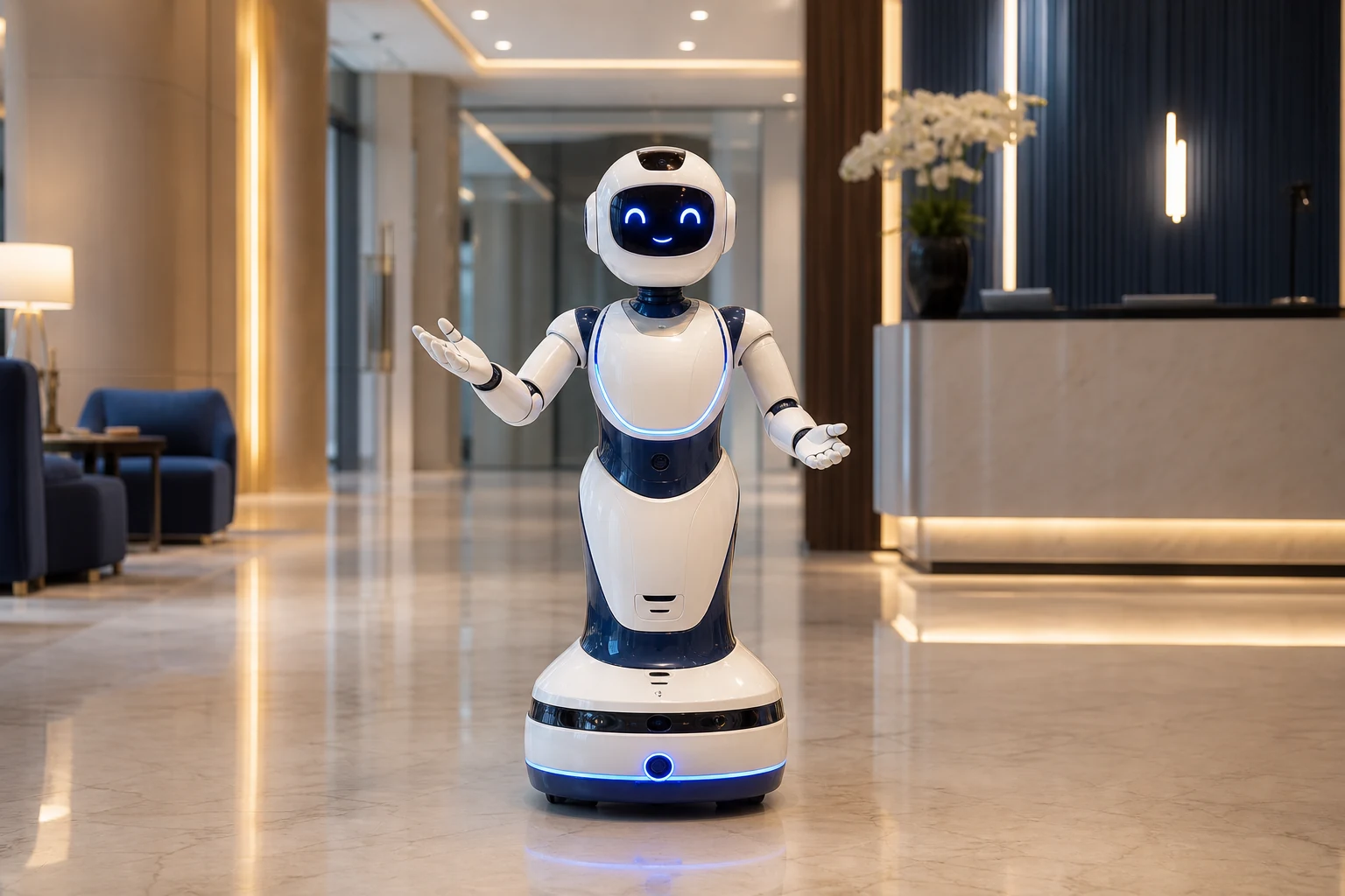 Robot For Accueil Humanoïde en situation professionnelle