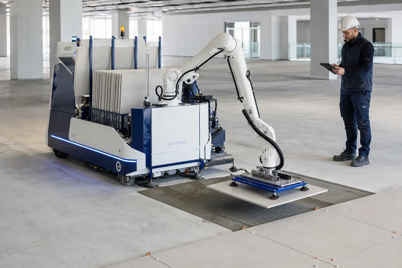 Robot For Carrelage en situation professionnelle