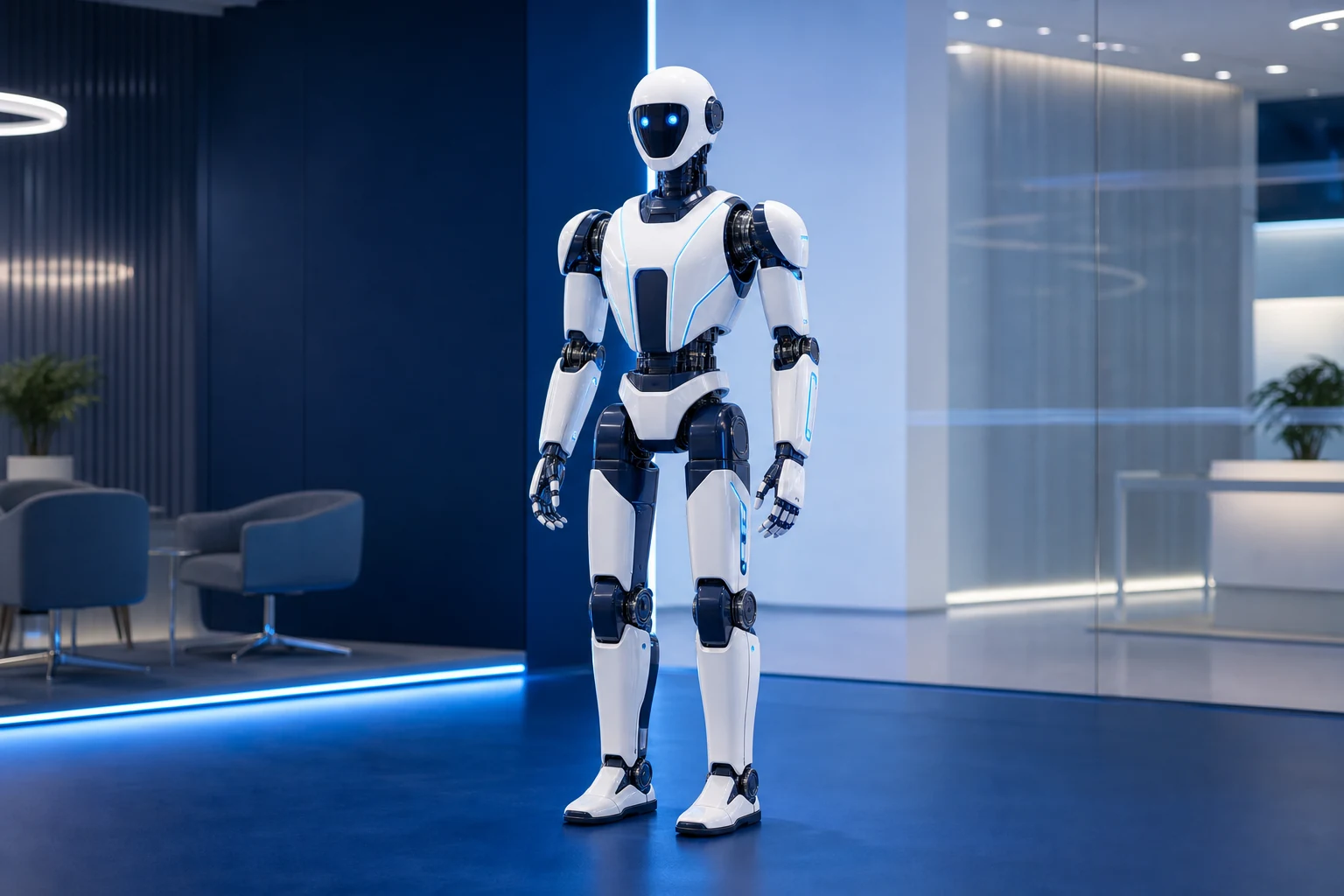 Robot For Démonstration Humanoïde en situation professionnelle