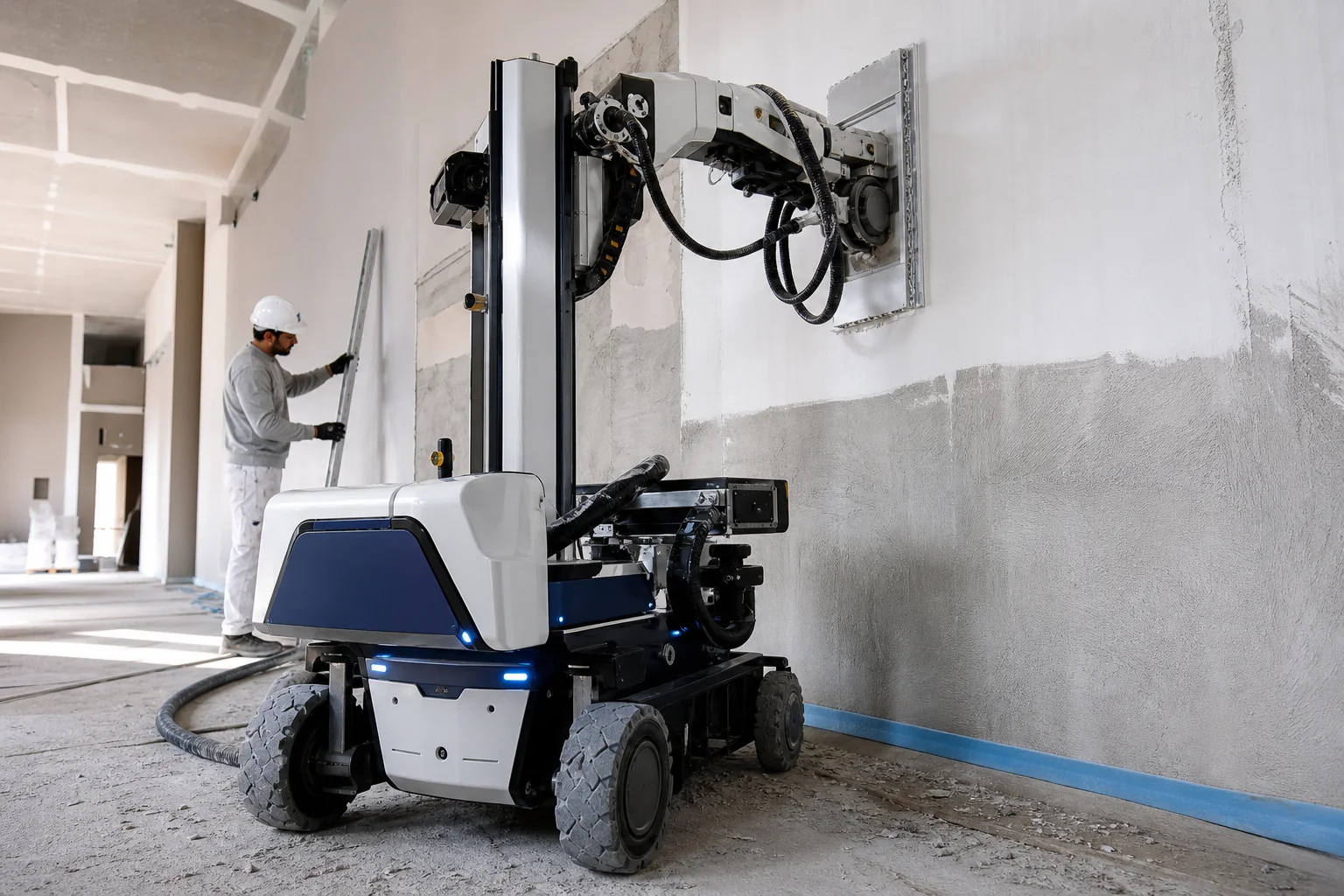 Robot For Enduit & Peinture en situation professionnelle