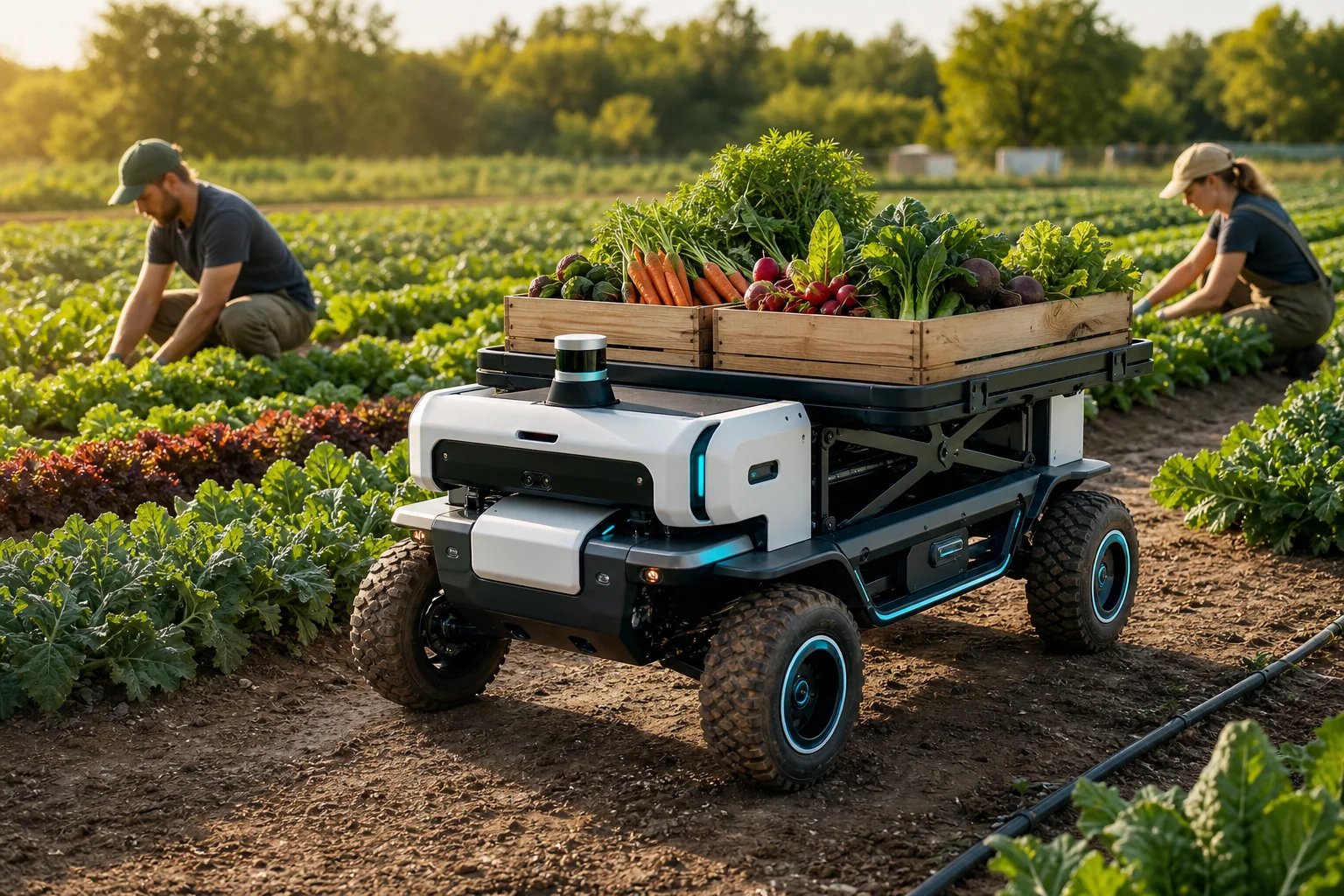 Robot For Transport Agricole en situation professionnelle