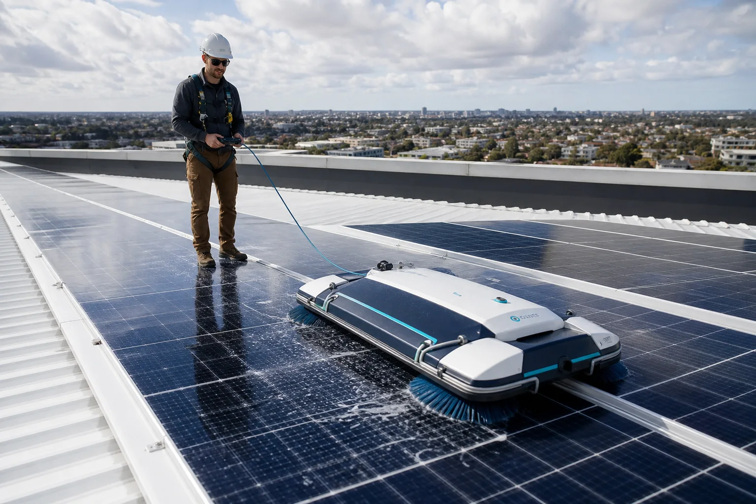 Robot For Solaire Compact en situation professionnelle