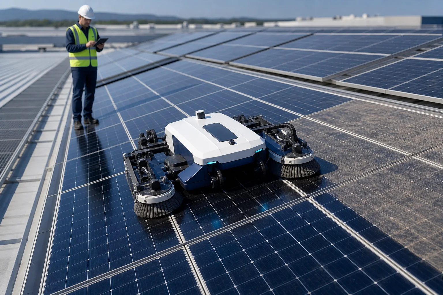 Robot For Solaire Pro en situation professionnelle