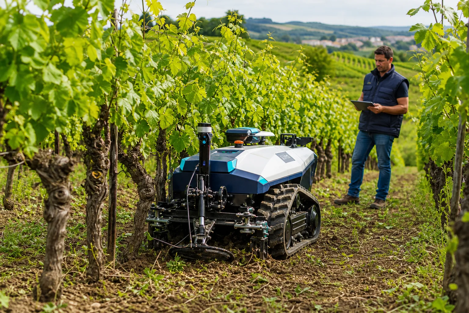 Robot For Vigne Étroite en situation professionnelle
