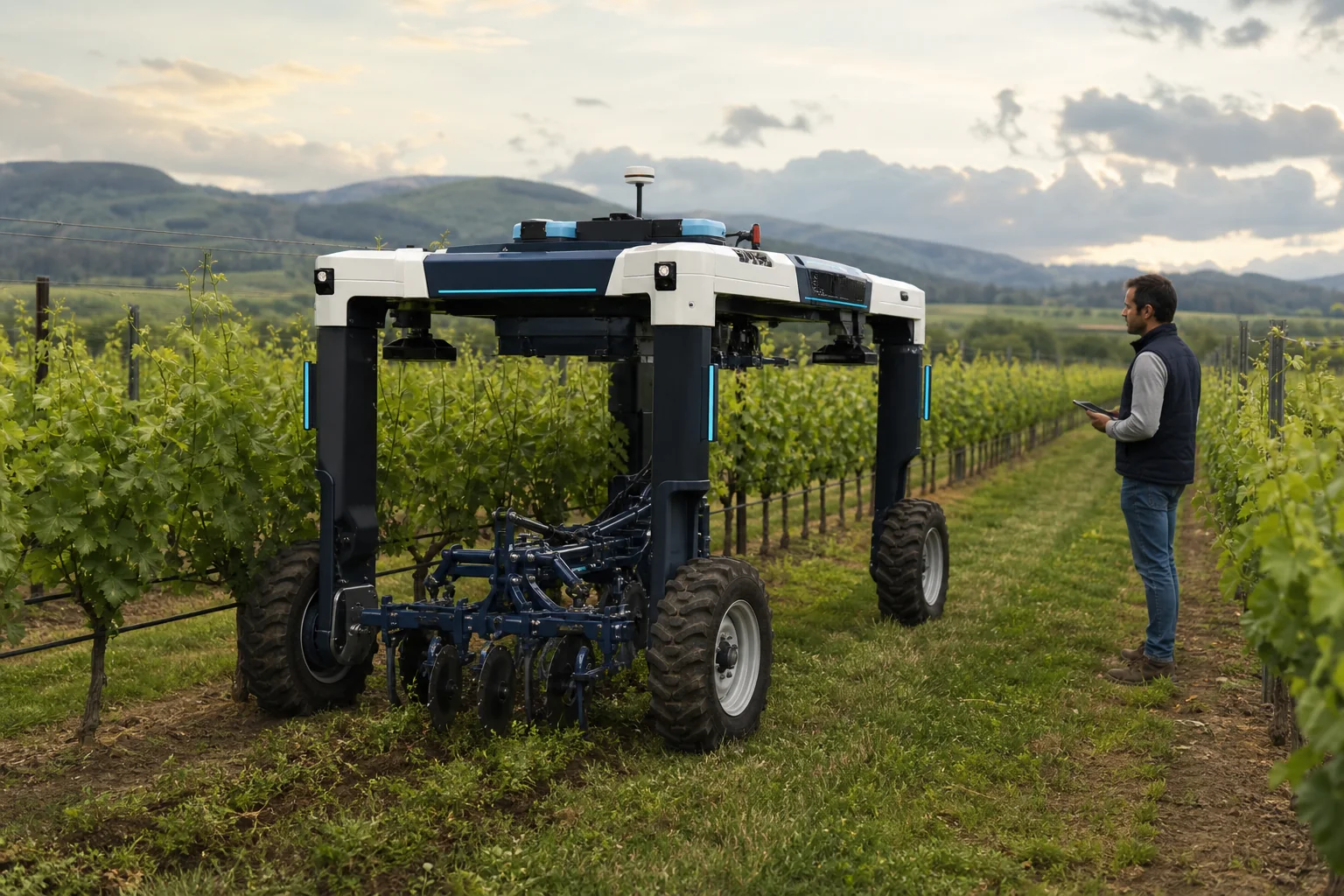 Robot For Vigne Porte-Outils en situation professionnelle